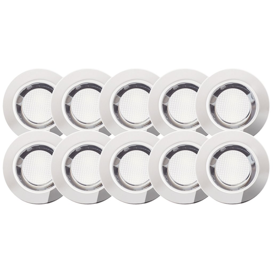 Cosa 30 LED cold white (10 pcs) (Harjattua terästä)