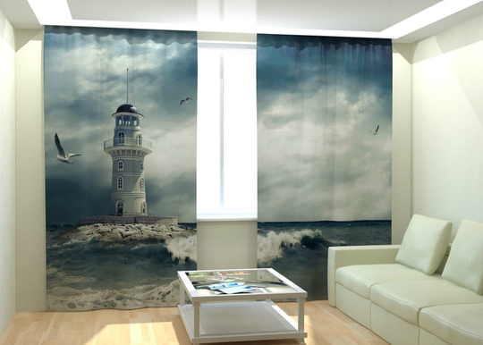 Kuvaverhot LONELY LIGHTHOUSE 300x260 cm