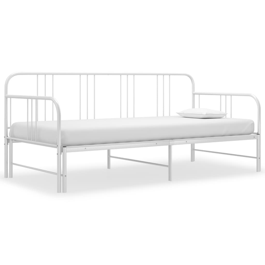 vidaXL Vuodesohvan runko valkoinen metalli 90x200 cm
