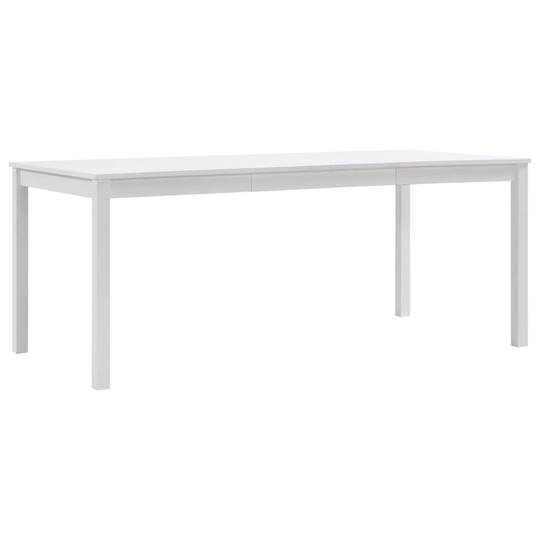 vidaXL Ruokapöytä valkoinen 180x90x73 cm mänty