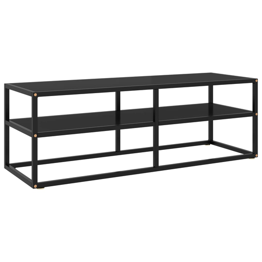 vidaXL TV-taso musta mustalla lasilla 120x40x40 cm
