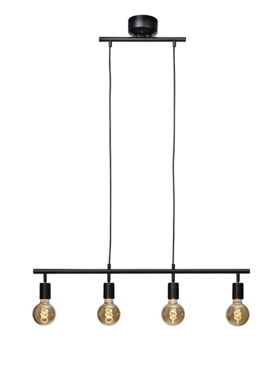 Arc straight ceiling light (musta)