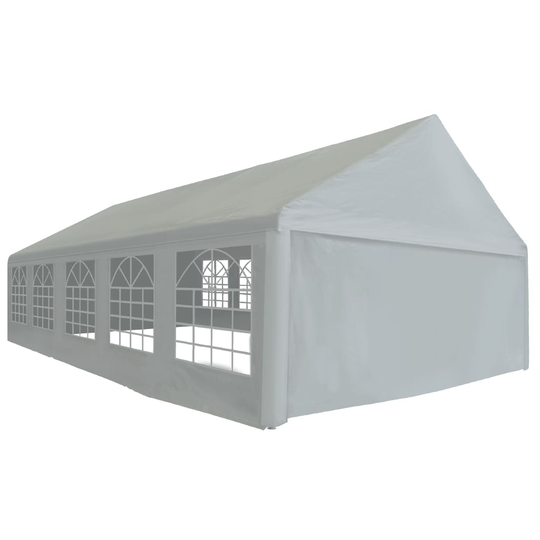 vidaXL Juhlateltta PE 5x10 m harmaa
