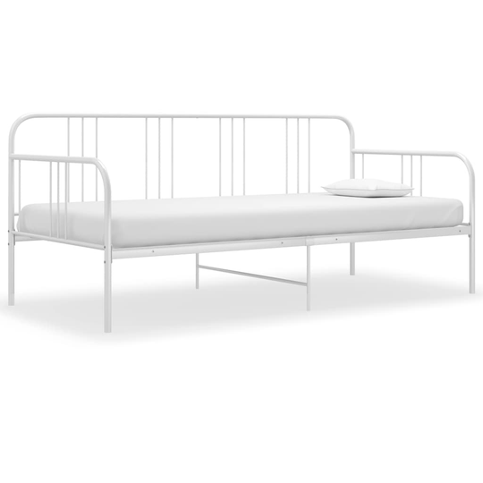 vidaXL Sohvasängyn runko valkoinen metalli 90x200 cm