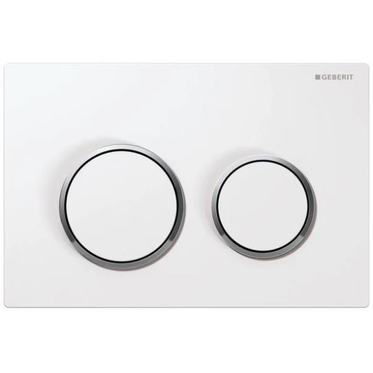 Geberit Omega 20 Huuhtelulevy kaksoishuuhtelu Valkoinen/kiiltävä