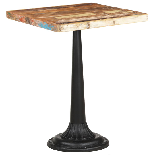 vidaXL Bistropöytä 60x60x76 cm kierrätetty täyspuu
