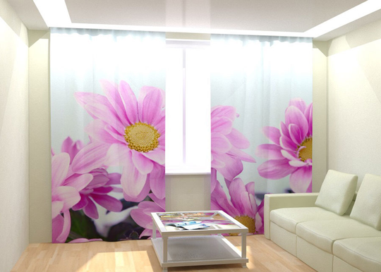Kuvaverhot PURPLE FLOWERS 300x260 cm