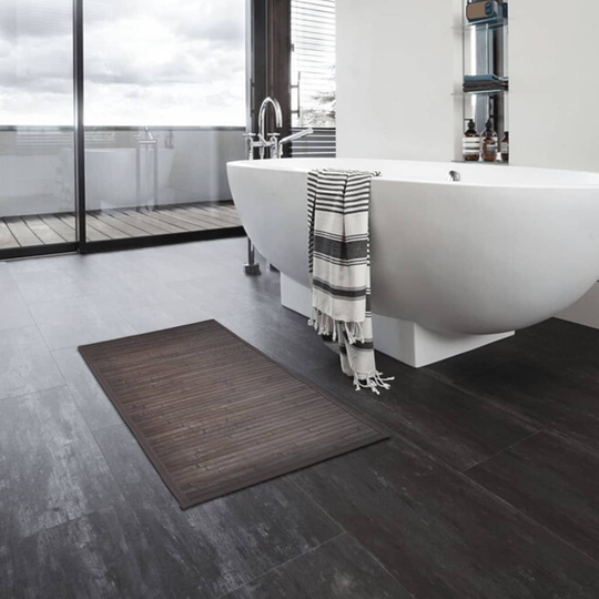 vidaXL Bambu kylpymatto 4 kpl 40x50 cm tummanruskea