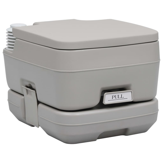 vidaXL Kannettava retkeily-WC harmaa 10 + 10 l