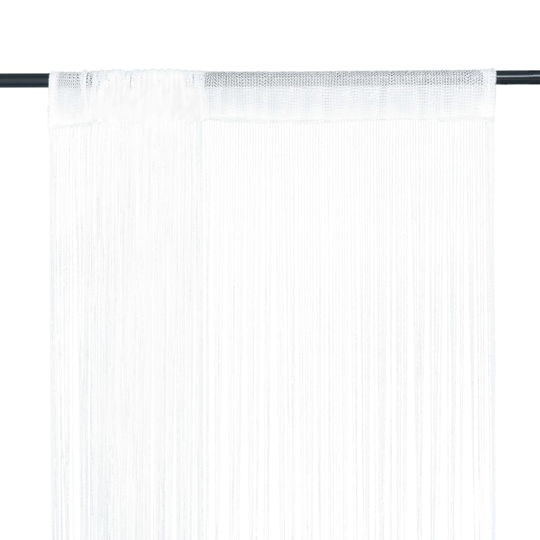 vidaXL String-verhot 2 kpl 140x250 cm Valkoinen