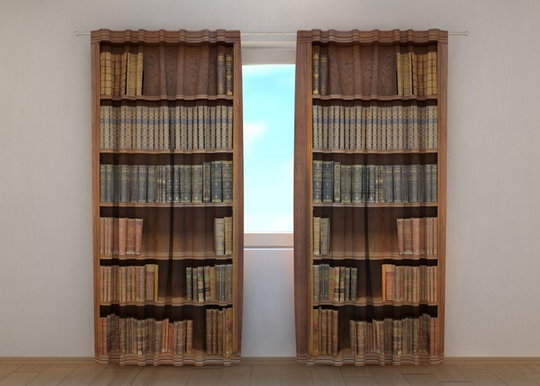 Puolipimentävä verho BOOKCASE 240x220 cm