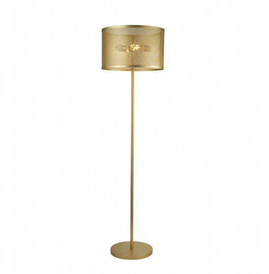Fishnet floor lamp (Brass / Kulta)