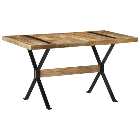 vidaXL Ruokapöytä 140x70x76 cm karkea mangopuu