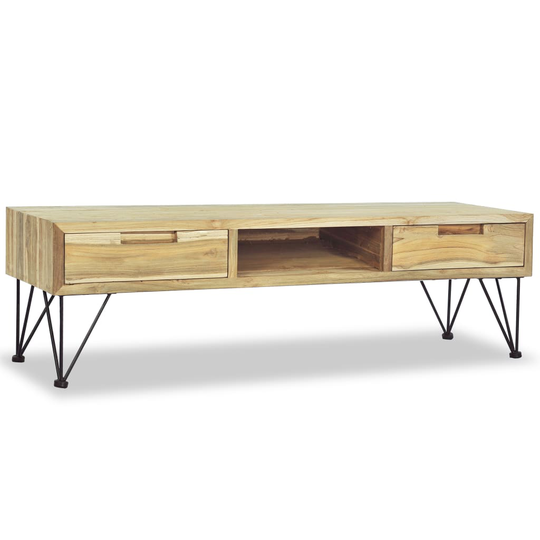 vidaXL TV-taso 120x35x35 cm Täysi tiikki