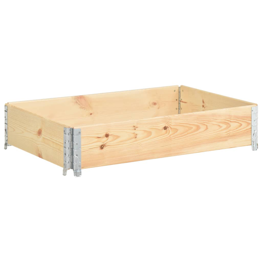 vidaXL Kuormalavan reunus 50x100 cm täysi mänty
