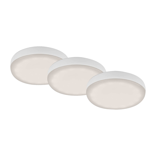Plat-LED-uppokohdevalo valkoinen 7,5cm 4000K 3 kpl