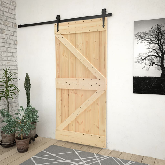 vidaXL Ovi 100x210 cm täysi mänty