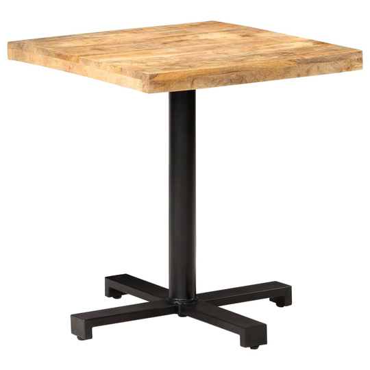 vidaXL Bistropöytä neliö 70x70x75 cm karkea mangopuu