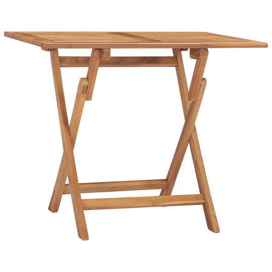 vidaXL Kokoontaittuva puutarhan ruokapöytä 90x60x75 cm täysi tiikki