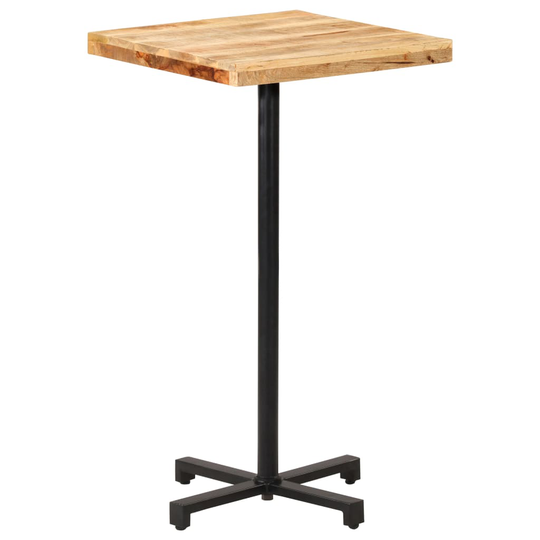 vidaXL Baaripöytä neliö 60x60x110 cm karkea mangopuu