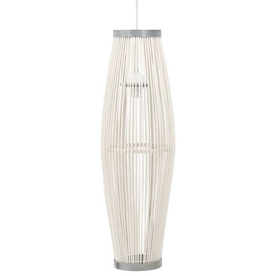 vidaXL Riippuvalaisin valkoinen paju 40 W 27x68 cm ovaali E27