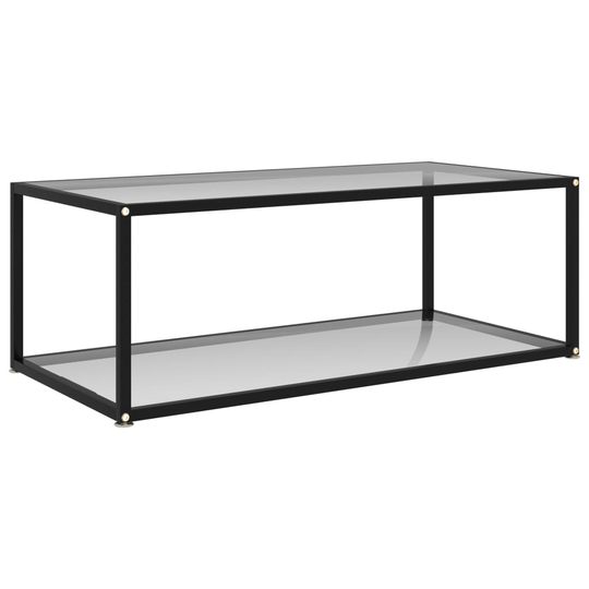 vidaXL Sohvapöytä läpinäkyvä 100x50x35 cm karkaistu lasi