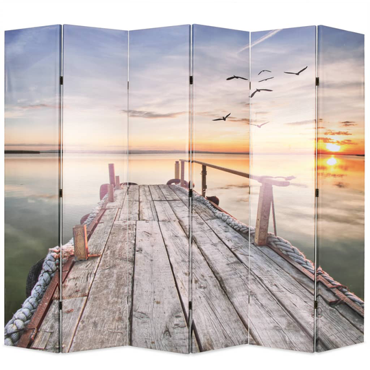 vidaXL Taitettava tilanjakaja järvi 228x170 cm