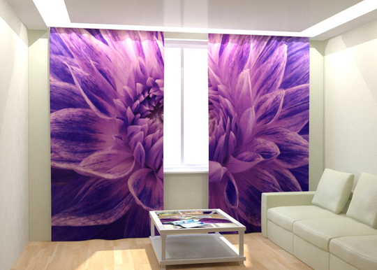 Kuvaverhot PURPLE FLOWER 300x260 cm