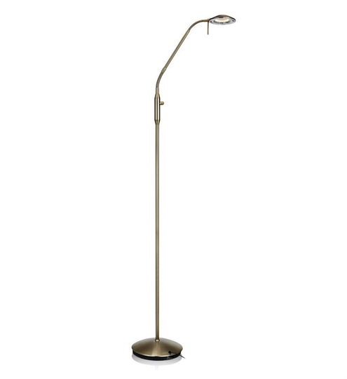 Hudson floor lamp LED (antiikki messinki)