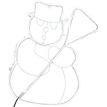 Silhuette snowman (valkoinen)