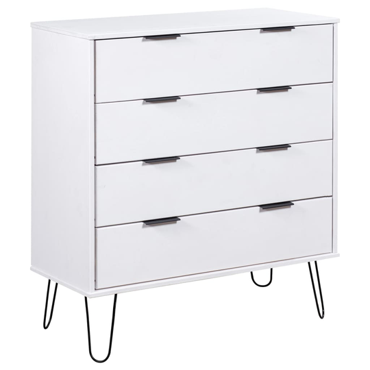 vidaXL Laatikosto valkoinen 76,5x39,5x90,3 cm täysi mänty