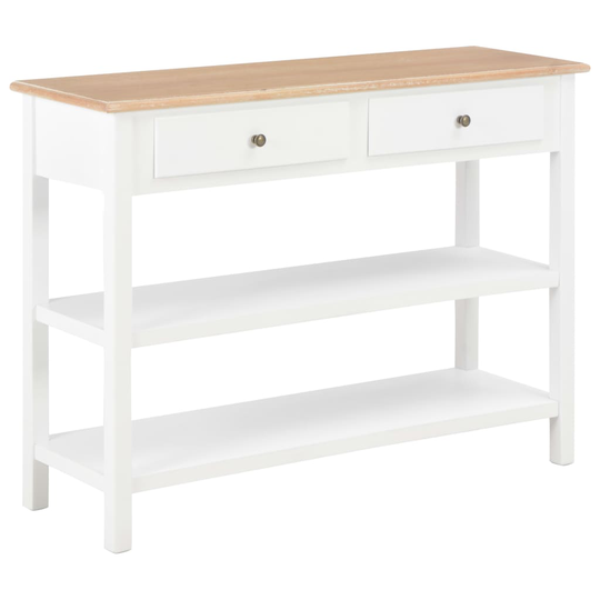 vidaXL Senkki valkoinen 110x35x80 cm MDF