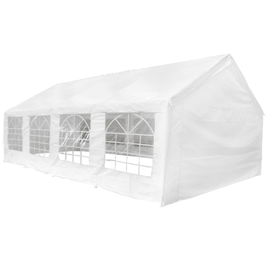 vidaXL Juhlateltta 8x4 m valkoinen