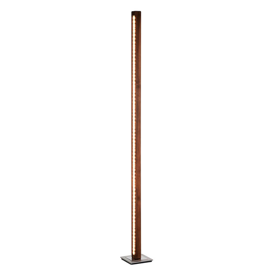 HerzBlut Leonora -LED-lattiavalo 122,5 cm, pähkinä