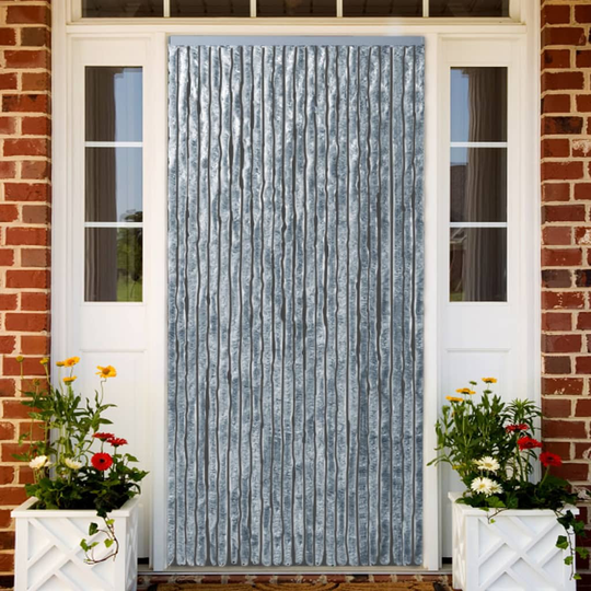 vidaXL Hyönteisverho valkoinen ja harmaa 90x220 cm Chenille