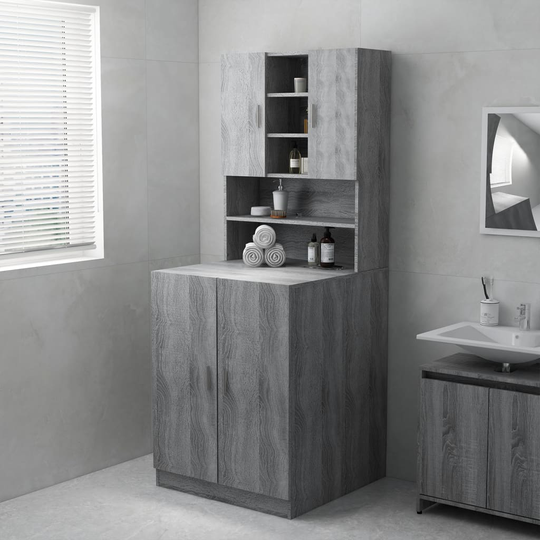 vidaXL Pesukonekaappi harmaa Sonoma 71x71,5x91,5 cm