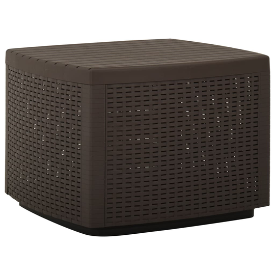 vidaXL Puutarhapöytä mokka 53x53x40 cm muovi