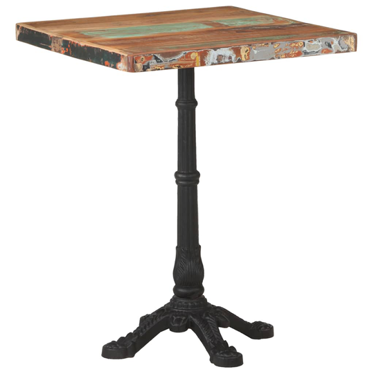 vidaXL Bistropöytä 60x60x76 cm täysi kierrätetty puu