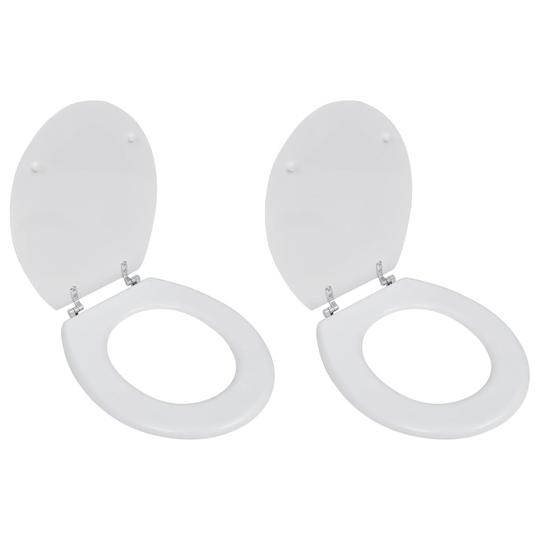 vidaXL WC-istuimet soft-close kansilla 2 kpl MDF valkoinen