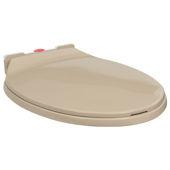 vidaXL WC-istuin pehmeästi sulkeutuva pikakiinnitys beige soikea