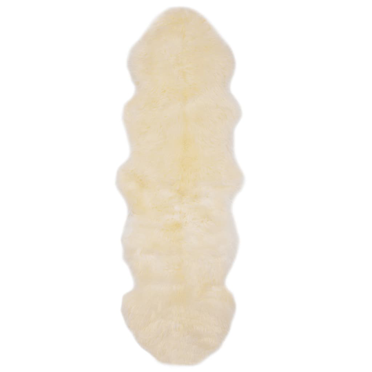 vidaXL Lampaannahkamatto 60x180 cm valkoinen