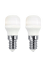 Valonlähteet E14, LED päärynä matta 1,5 W, 2/pakk.