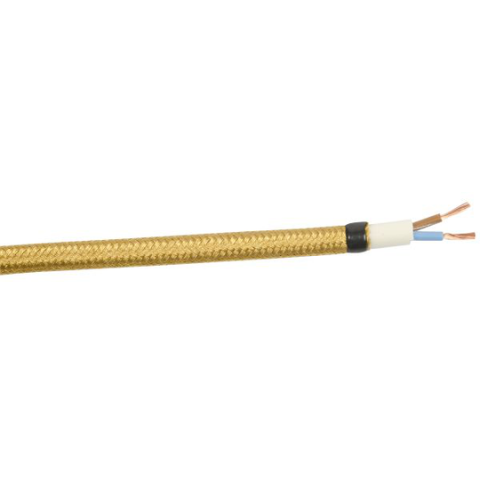 Gelia 4070910121 Tekstiilijohto SKK, 2X0.75, 25 m puola Kulta