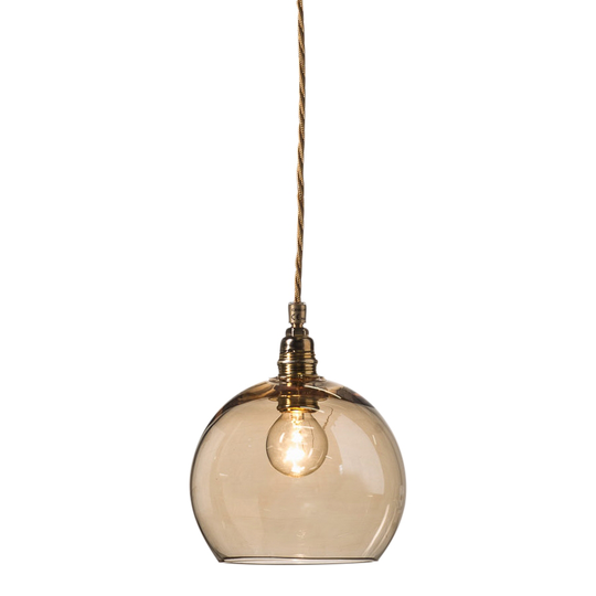 Rowan glass pendant 15cm (Brass / Kulta)