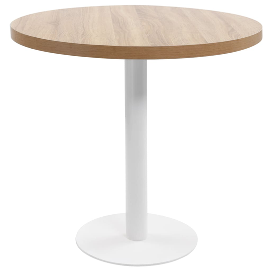 vidaXL Bistropöytä vaaleanruskea 80 cm MDF