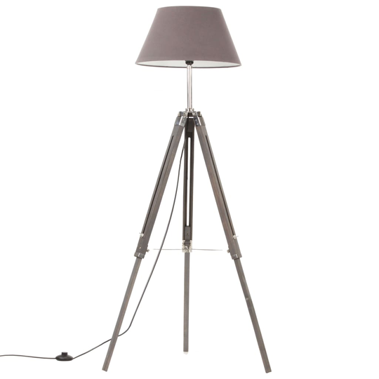 vidaXL Kolmijalkavalaisin harmaa täysi tiikki 141 cm