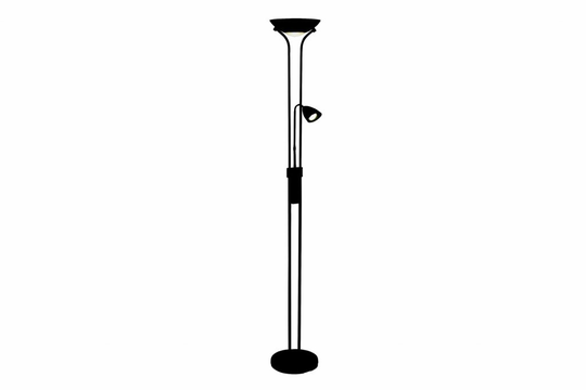 Detroit floor lamp (musta)