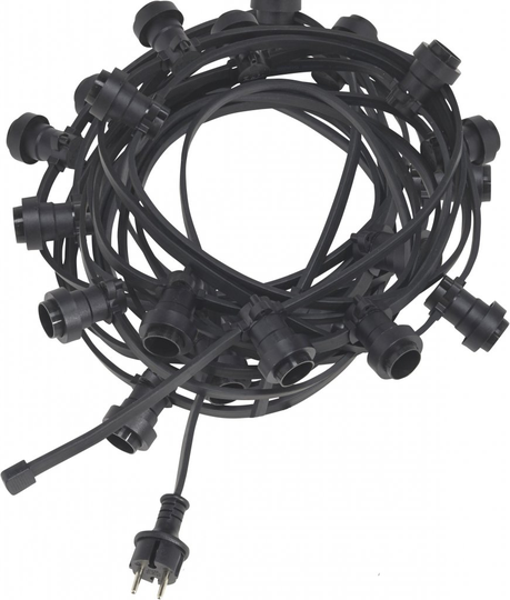 Bright Light String 20 lamps (musta)