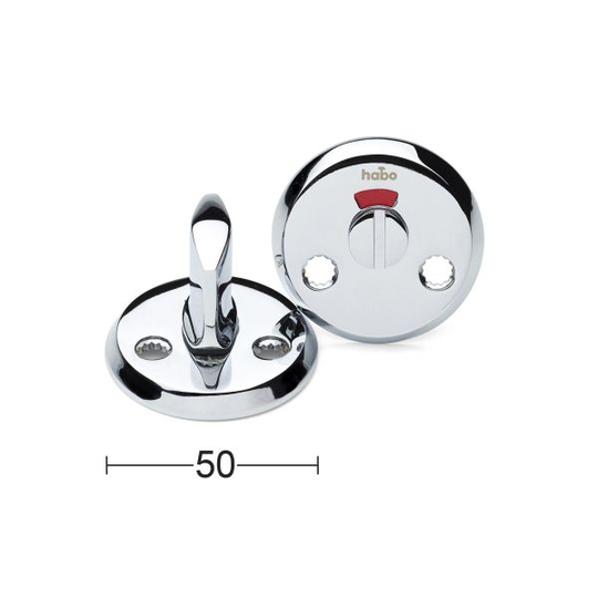 Habo A262P WC-lisävarusteet Ø49 mm, 5 kpl Kiiltokromi