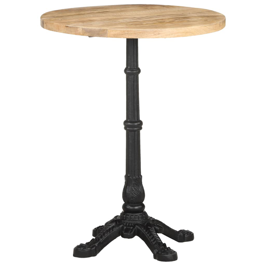 vidaXL Bistropöytä Ø60x76 cm karkea mangopuu